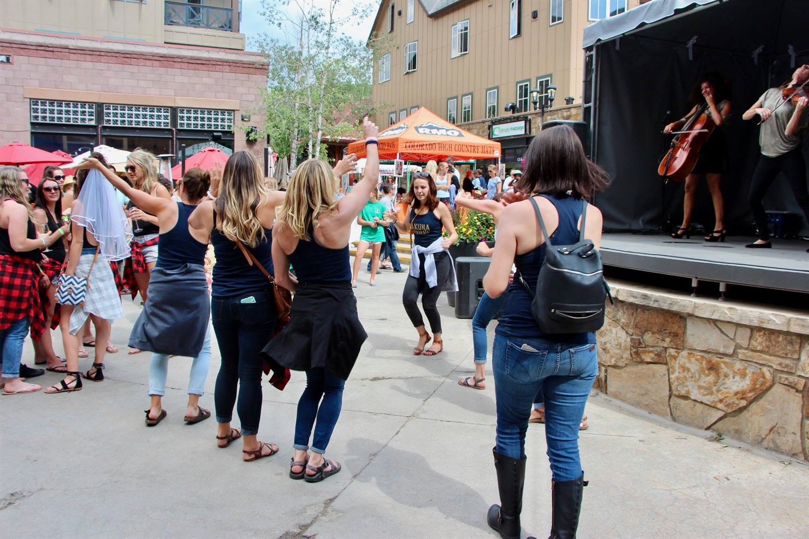 Guests enjoying the Breckenridge Food & Wine Festival on Main Street